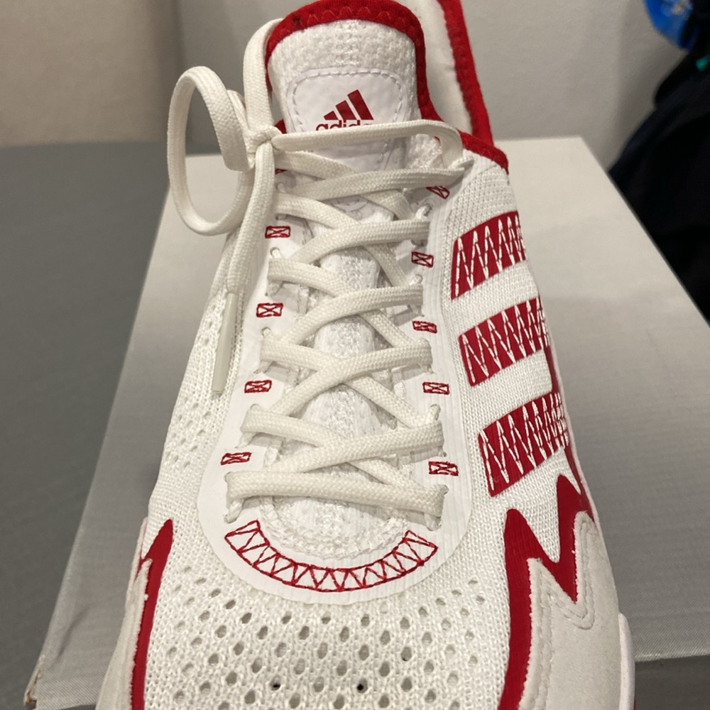 adidas Red and White Athletic Shoes - Picture 4 of 7